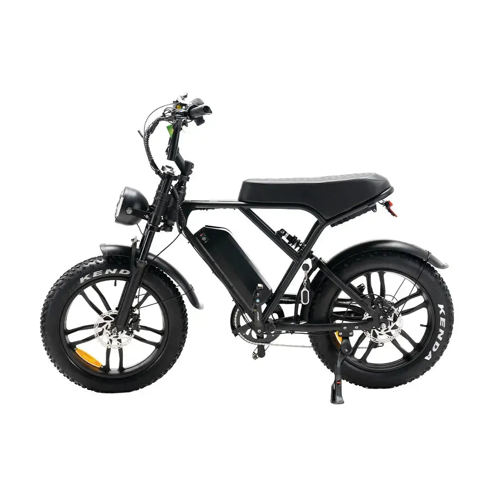 OUXI H9 Fatbike - Zwart - Hydraulische Remmen zij aanzicht