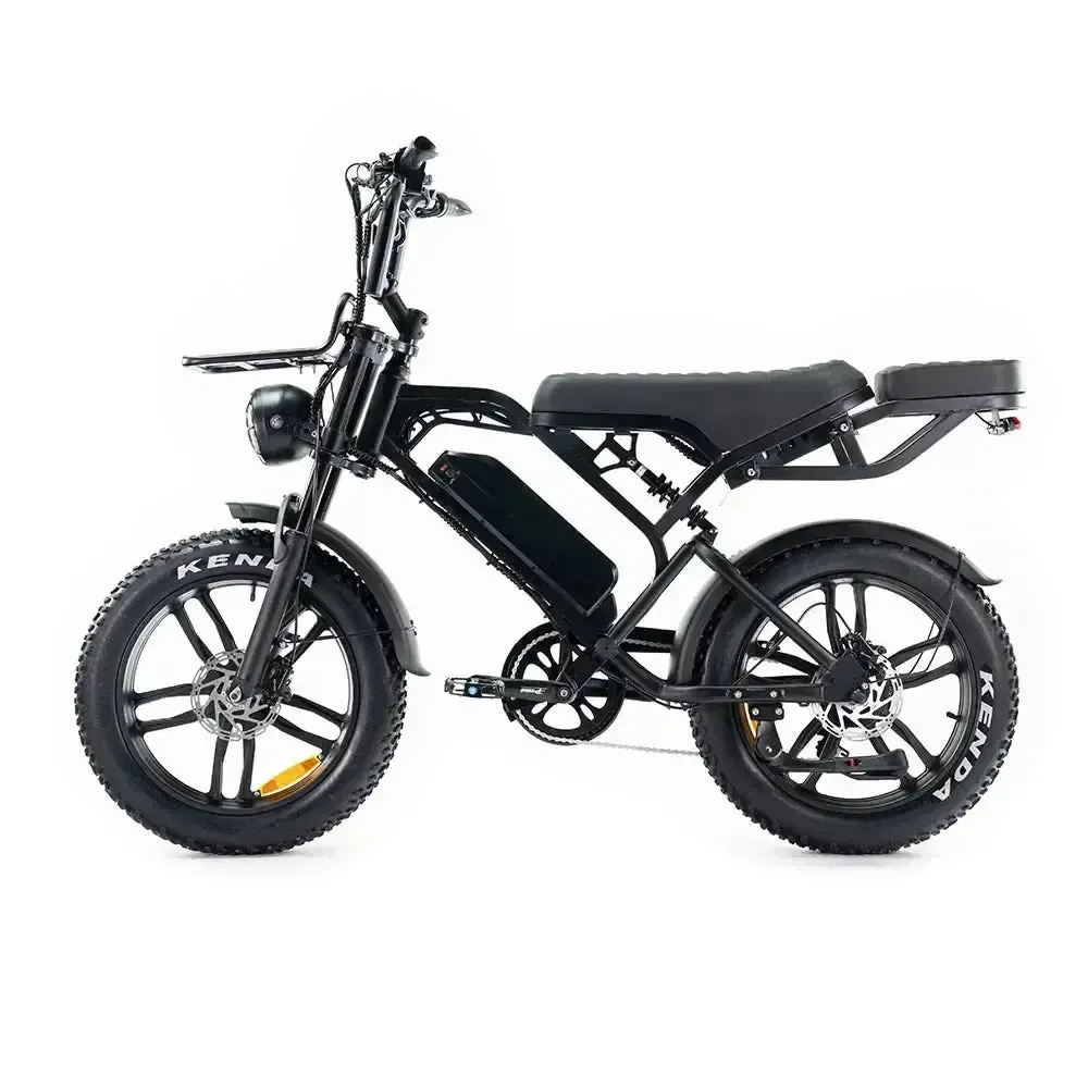 COMBI DEAL Fatbike V20 Pro 9.0 - Zwart - Hydraulische Remmen zijkant
