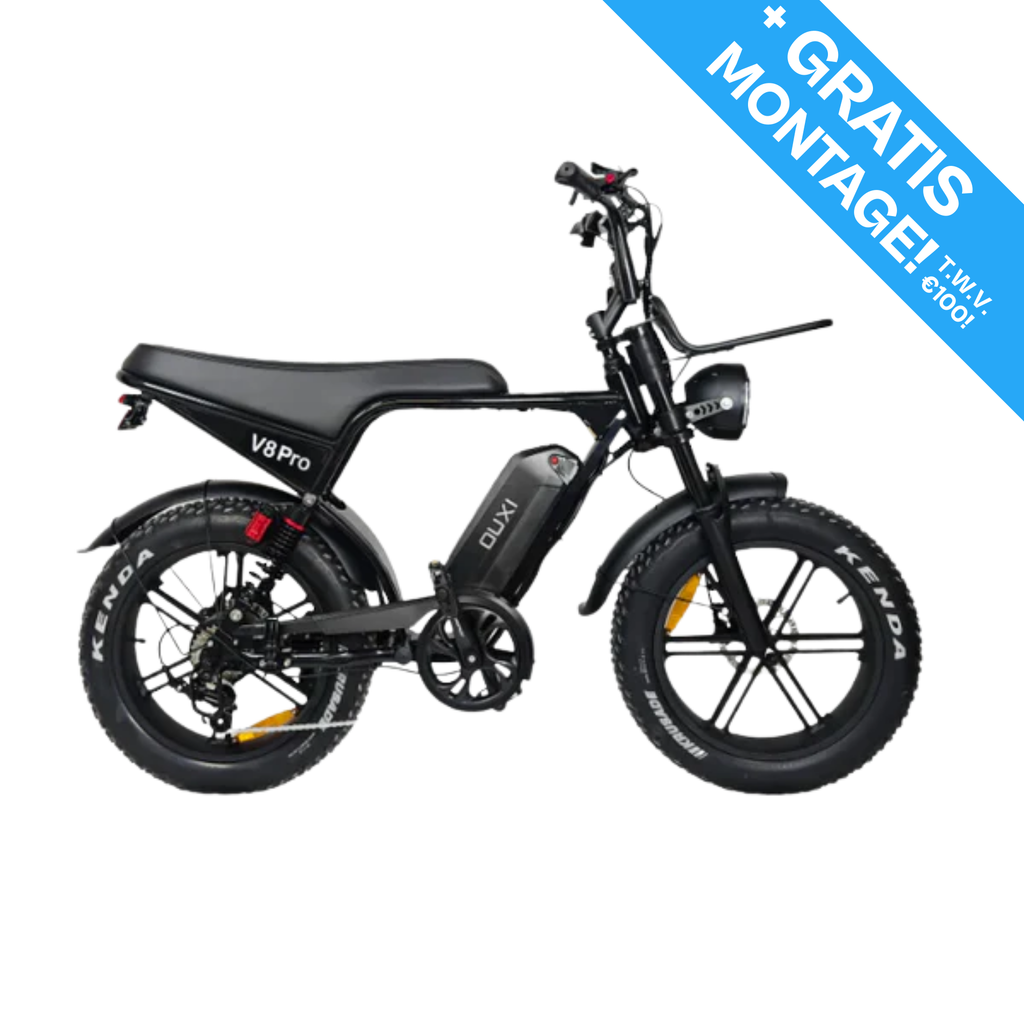 OUXI V8 Pro Fatbike - Zwart - Hydraulische Remmen
