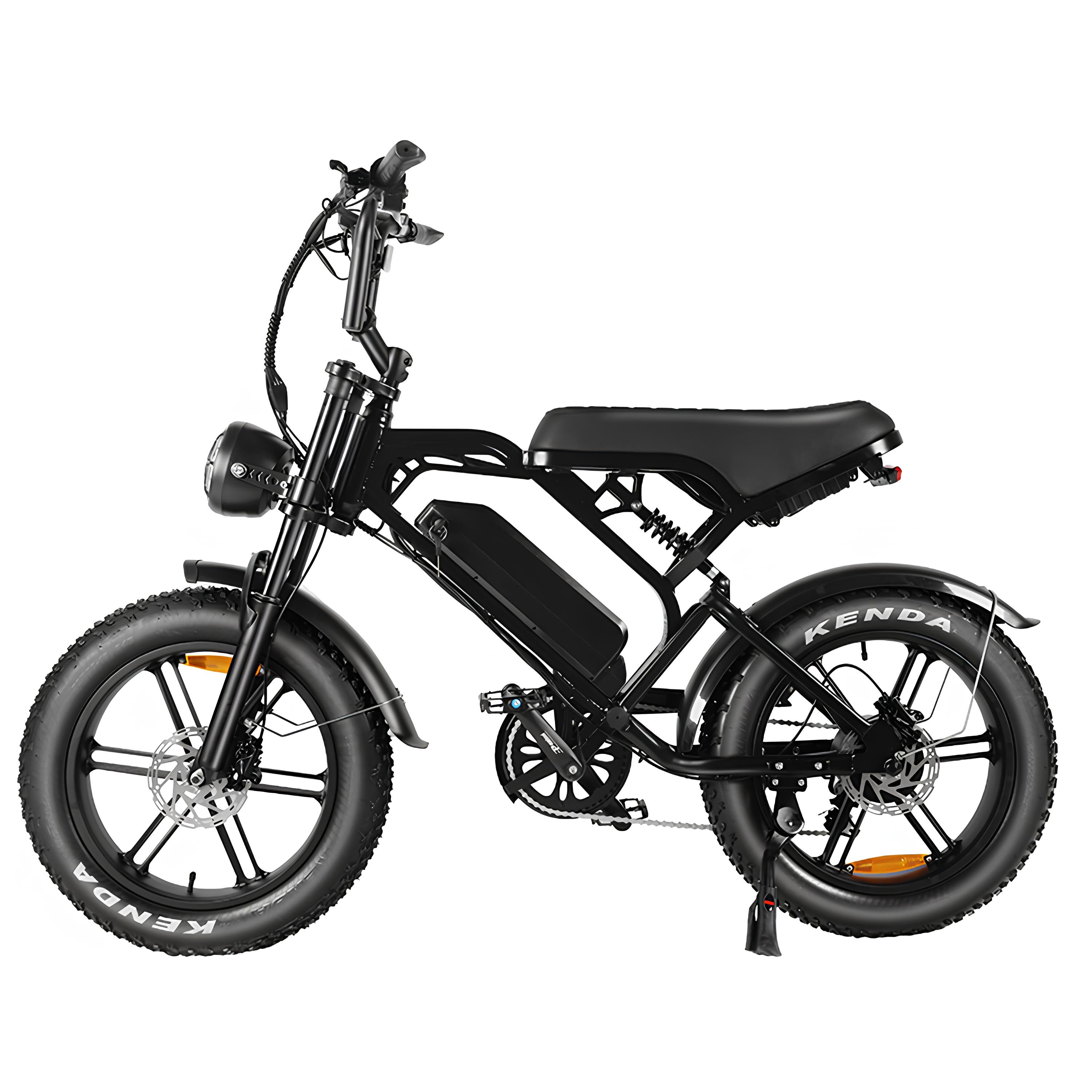 Fatbike V20 Pro 9.0 - Zwart - Hydraulische Remmen zijkant