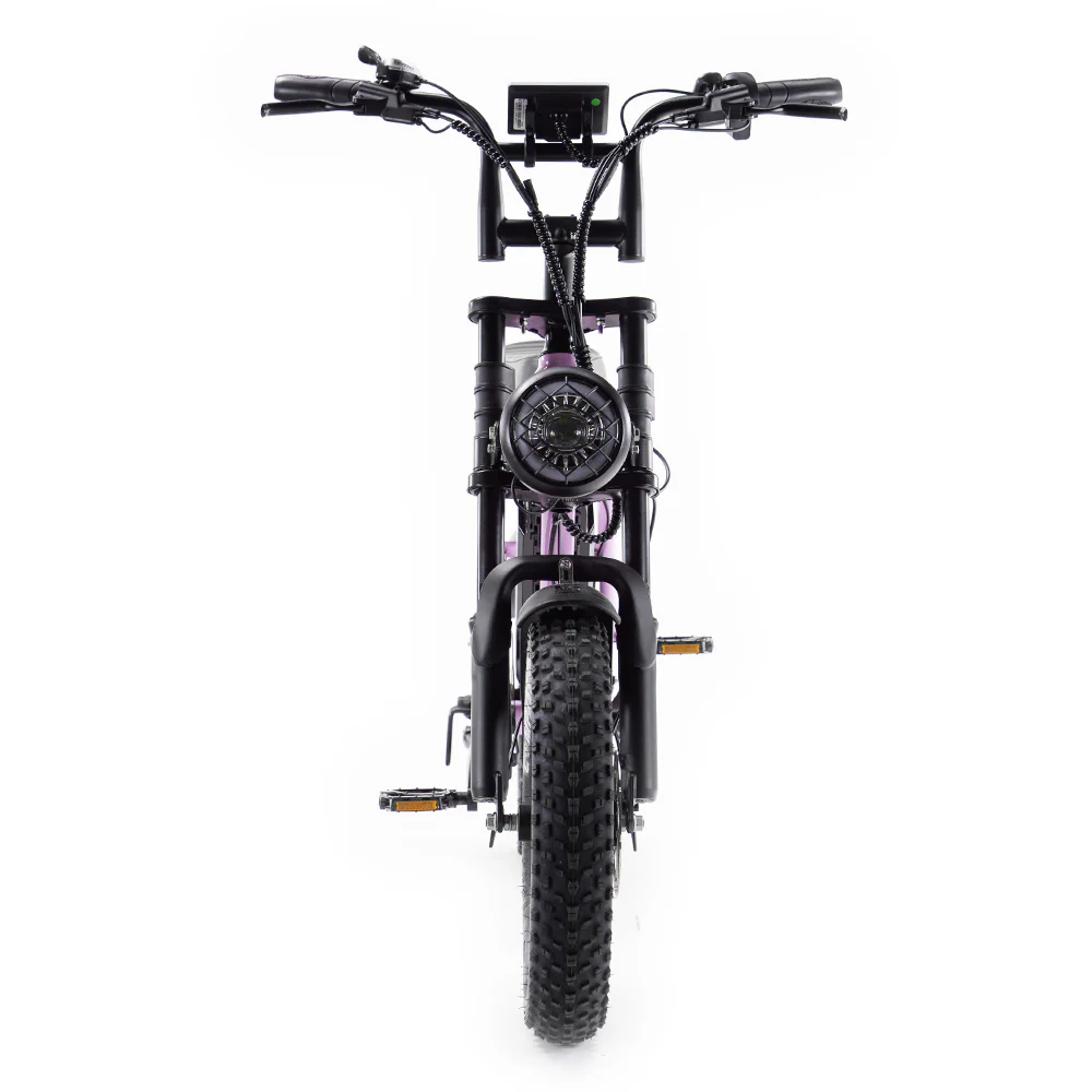 OUXI C80 Mini Fatbike - Roze - Hydraulische Remmen voorkant