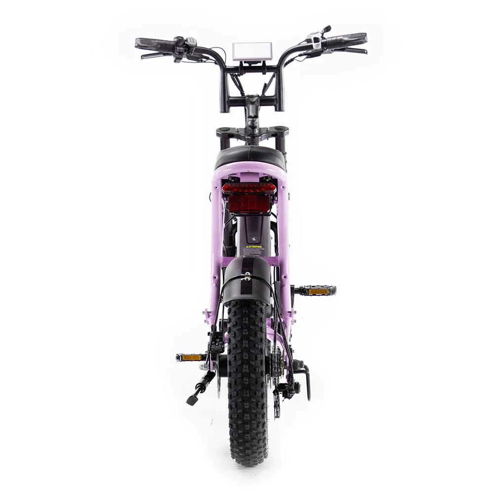 OUXI C80 Mini Fatbike - Roze - Hydraulische Remmen achterkant