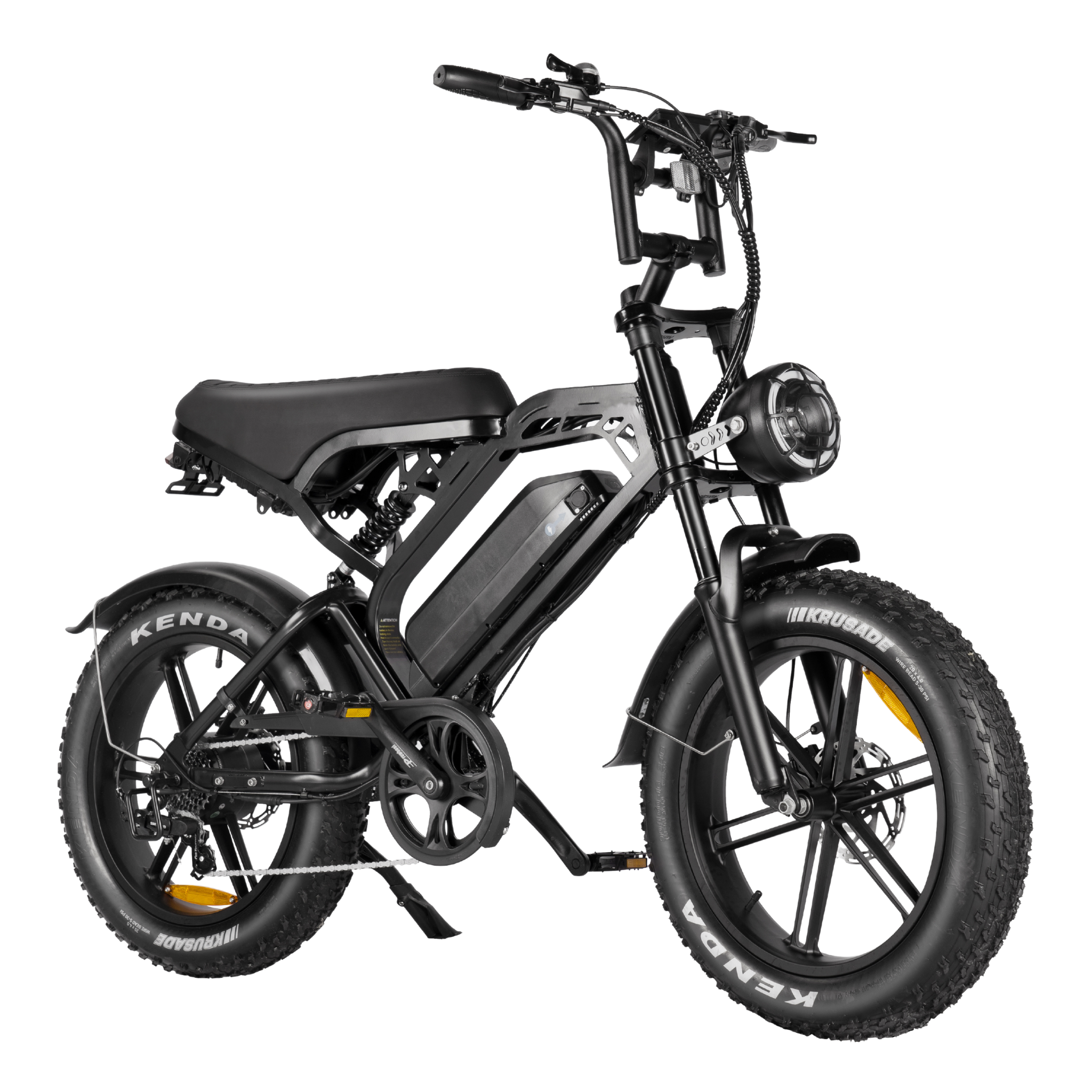 Fatbike V20 Pro 9.0 - Zwart - Hydraulische Remmen zijkant